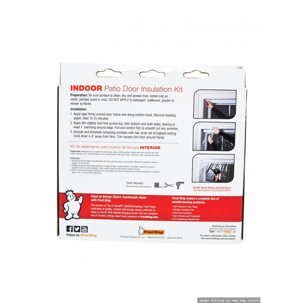 Frost King Patio Door Insulation Kit 84x110 - 3