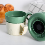 Fissman Thermo Flask 1000ml Beige And Green Color with Glass Liner Inside - 4 miniature