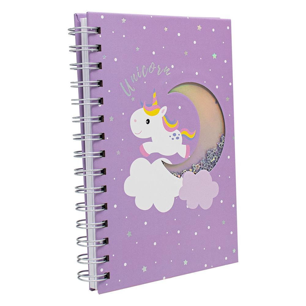 Generic / Notebook, Cute unicorn, 160 pages, Purple - 1
