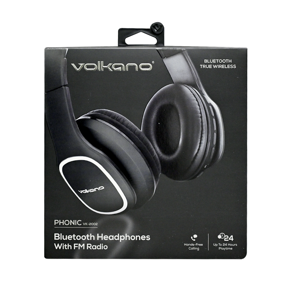 VOLKANO PHONIC SERIES VK-2002 BLUETOOTH HEADPHONE BLACK - 1