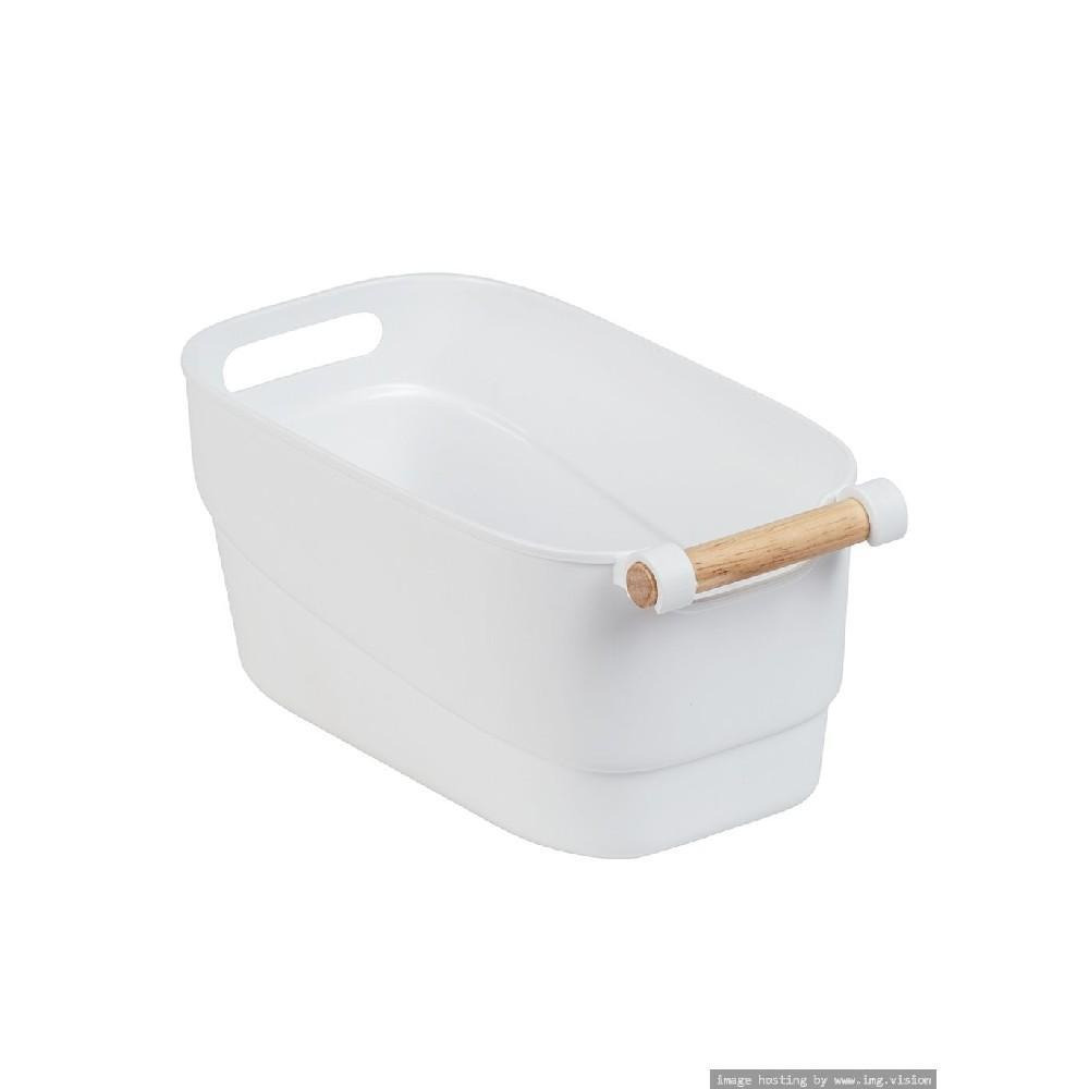 Wenko Organizer with Wooden Handle Medium White - 1