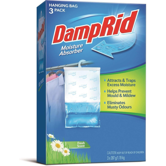 DampRid Hanging Moisture Absorber Fresh Scent 14 Oz Bags 3 Ea 14 ounce Multicolor