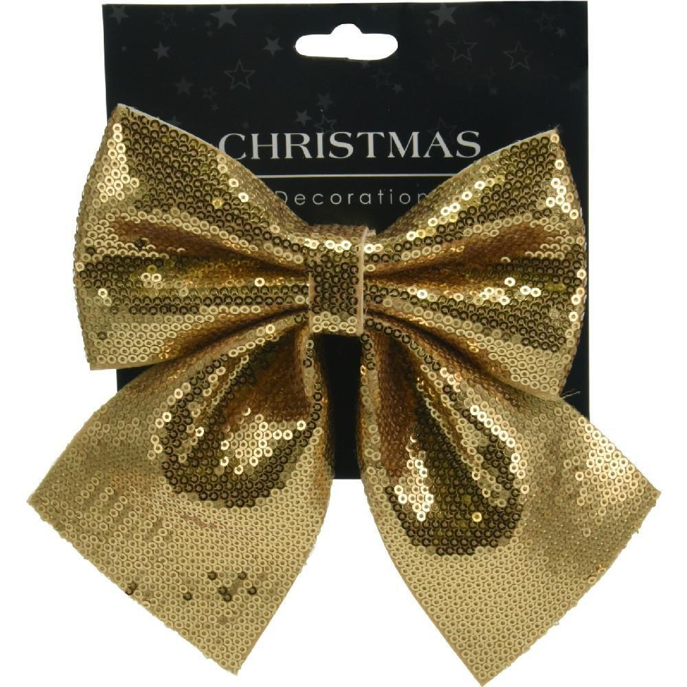 Koopman Xmas Bow Пайетка 17 см Золотой - 1