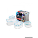 Addis Clip & Close Food Container Clear Set of 5 - 1 miniature