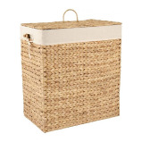 Homesmiths Rectangular Water Hyacinth Laundry Hamper 54.5 x 33 x 61 cm - 1 miniature