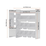 Органайзер Для Хранения Детских Игрушек homesmiths С Полкой Для детских ИГРУШЕК И 8 Белыми ящиками для игрушек - 4 miniature