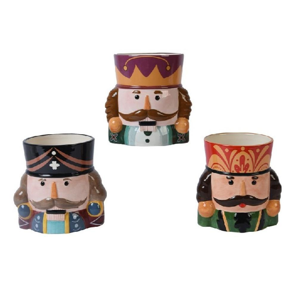 Kaemingk Decoris Planter Dolomite Nutcracker Assorted 1 Piece - 1