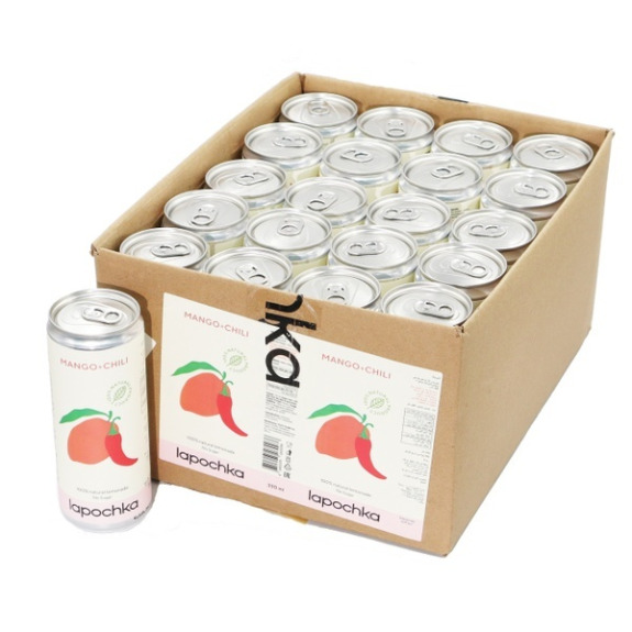 لابوتشكا، ليمون طبيعي، مانجو و فلفل حار، 330 مل، 20 قطعة
