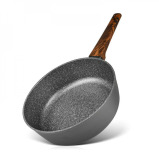 Fissman Deep Frying Pan Aluminum With Non-Stick Coating Capella Series With Induction Bottom Black/Brown 24cm - 1 miniature