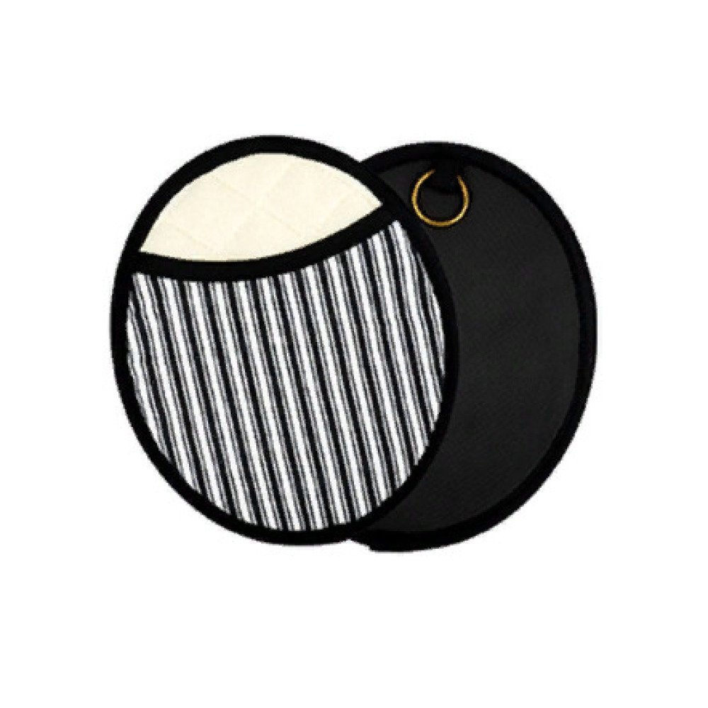 حامل وعاء دائري أسود مخطط من هوم سميث - 1