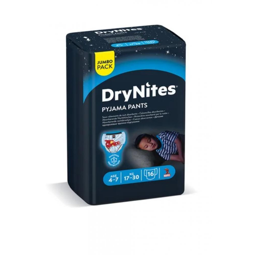 Huggies / Pyjama pants, For boys, 37.5 - 66.1 lbs (17 - 30 Kg), 4 - 7 Years, 16 pcs - 2