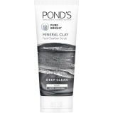 Pond's, Pure Bright Mineral Clay Face Scrub, Activated Charcoal and Niacinamide, 90g - 1 miniature
