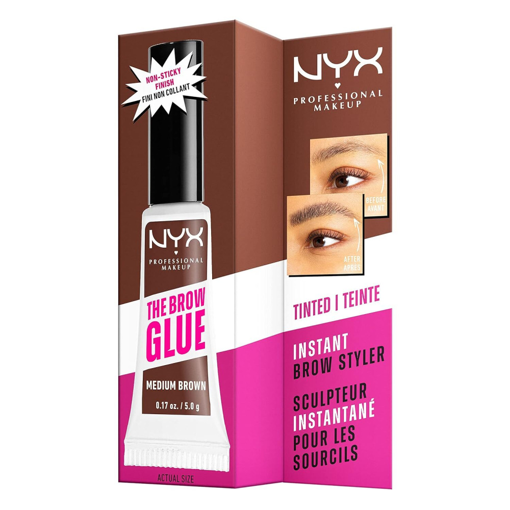 غراء الحواجب الفوري من Nyx Professional MAKEUP، شفاف - 7