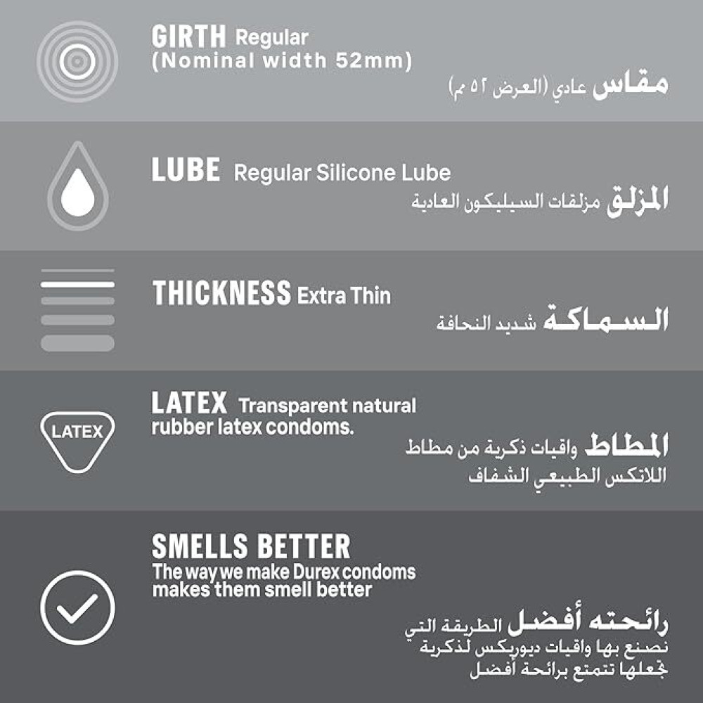 Durex Feel Ultra Thin Condoms 12pcs - Pack May Vary - 6