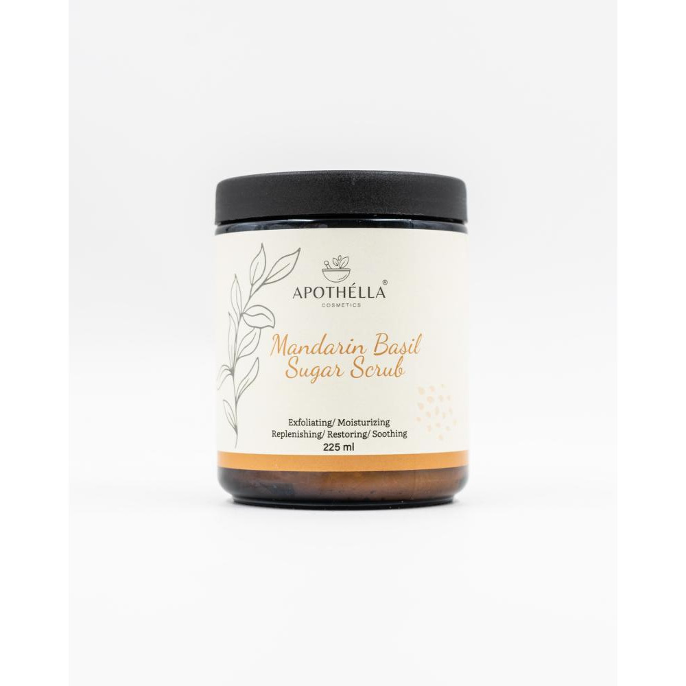 Apothélla All-Natural Sugar Scrub - 225 g - Mandarin and Basil - 1