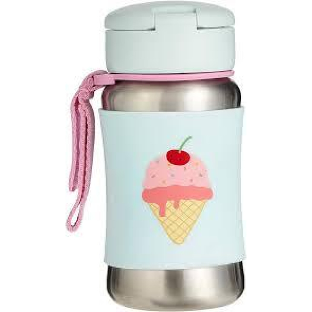 Skip Hop Spark Style SS Straw Bottle - Ice Cream - 1