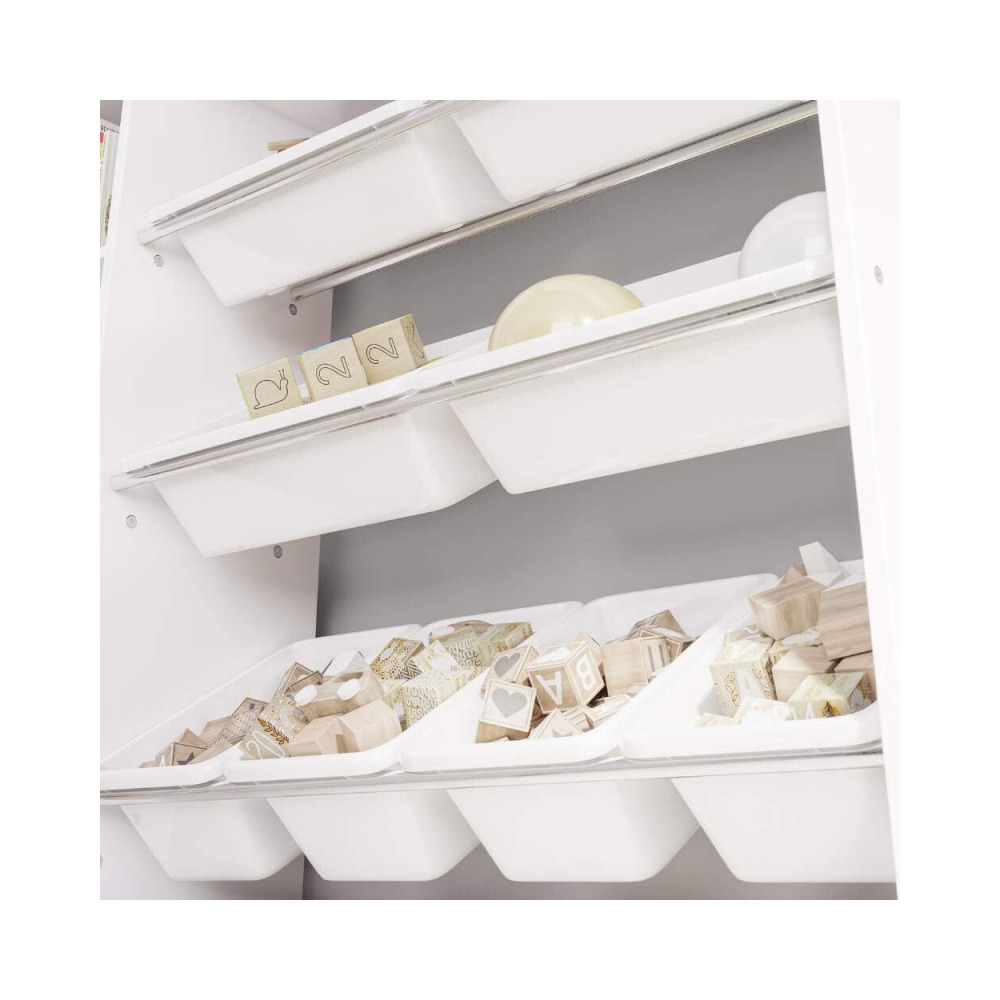 Органайзер Для Хранения Детских Игрушек homesmiths С Полкой Для детских ИГРУШЕК И 8 Белыми ящиками для игрушек - 2