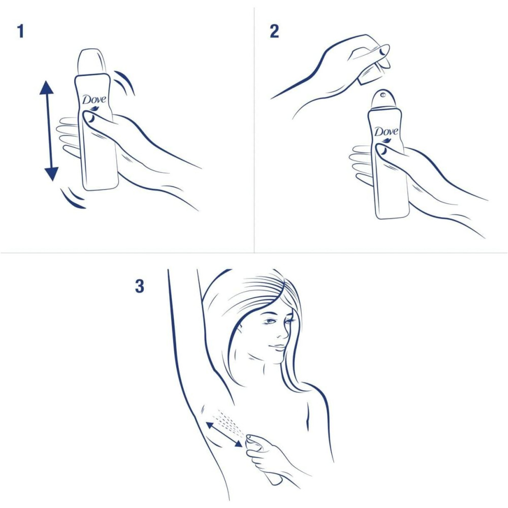 Dove Go Fresh Aerosol Anti Perspirant Deodorant, Pomegranate, 250ml - 3