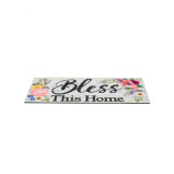 Evergreen Shiplap Floral Bless This Home Sassafras Switch Mat - 3 miniature