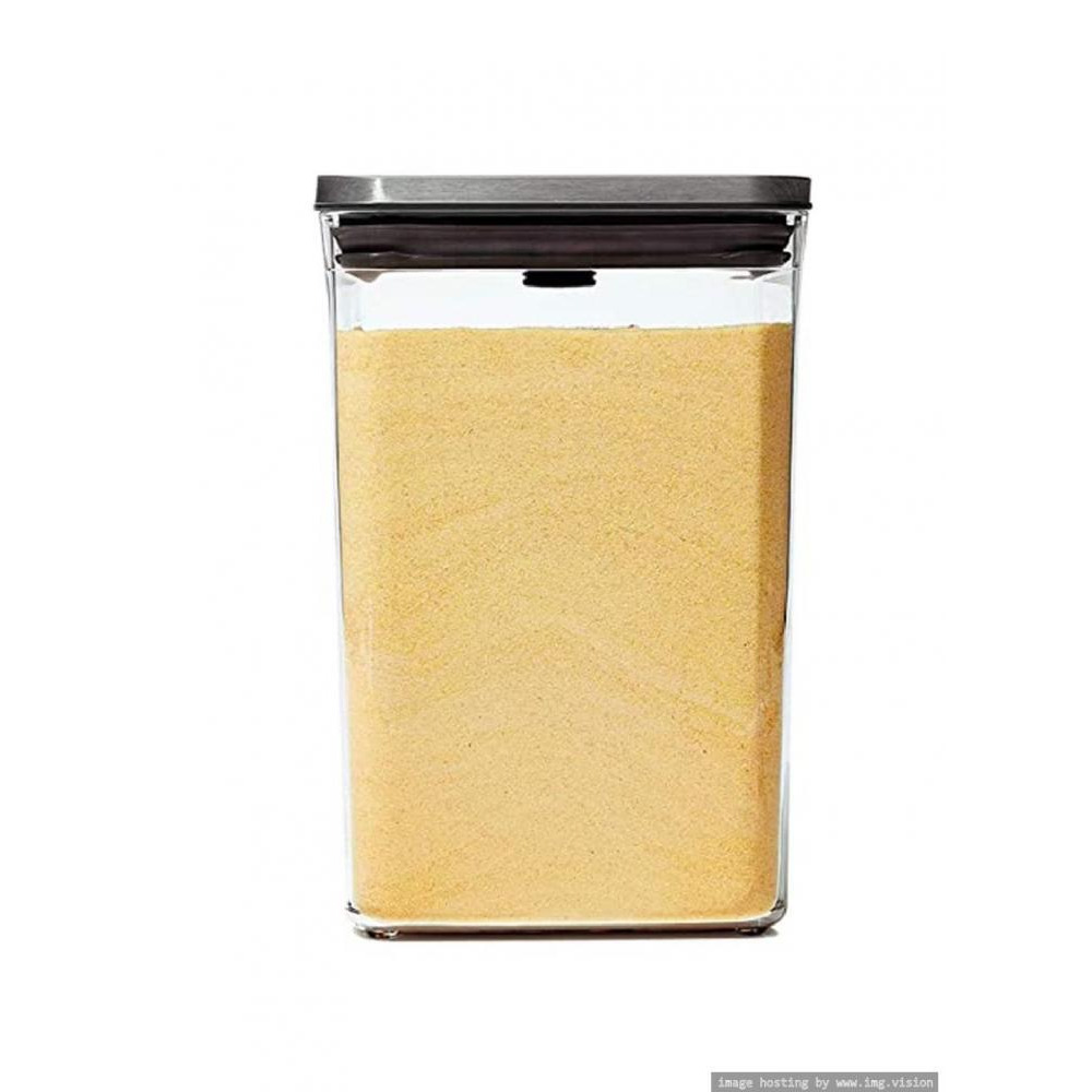 OXO 1 Liter Steel Small Square Pop Clear Container - 1