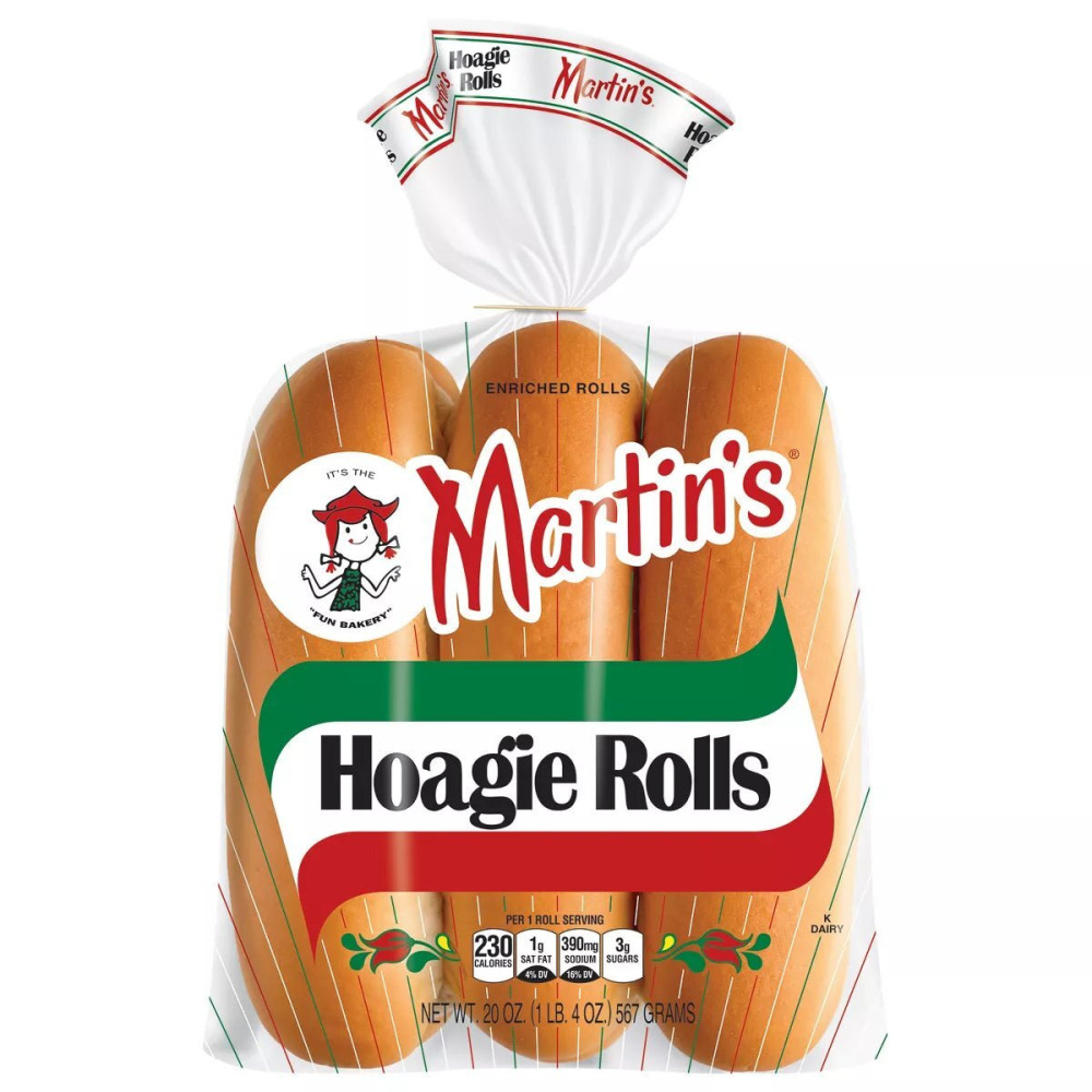 Martin's Plain Hoagie Rolls 567g - 6 Rolls  - Frozen - 1