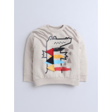 طقم مكون من قطعتين للأولاد - سويت شيرت وبنطال رياضي (12-18 شهرًا) بيج - 4 miniature