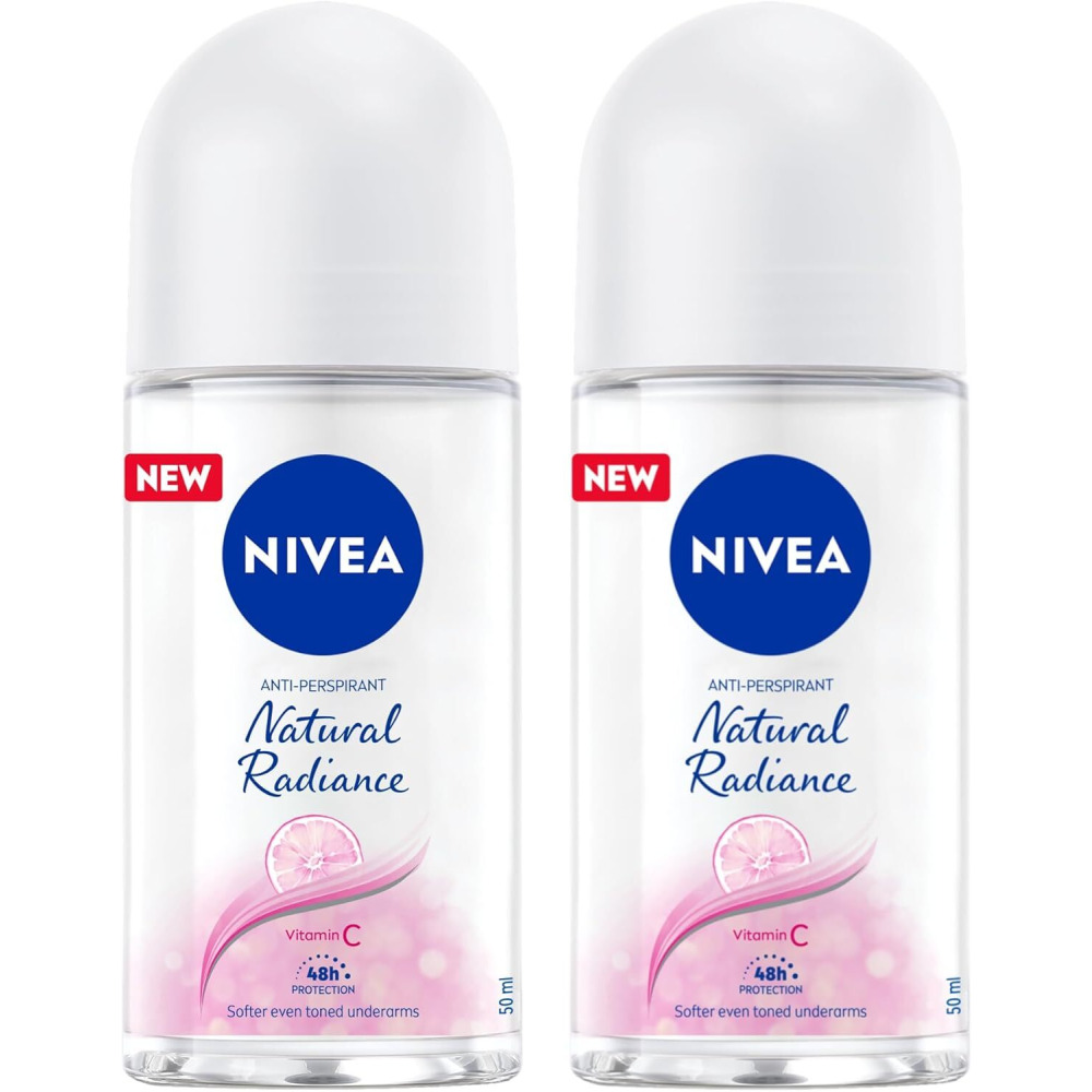 NIVEA Шариковый Антиперспирант для ЖЕНЩИН, 48-Часовая ЗАЩИТА, Естественное СИЯНИЕ, 2X50 мл - 1