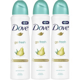 Dove Deodorant Aerosol, Go Fresh with Pear and Aloe Vera, 250 ml, Pack of 3 - 1 miniature