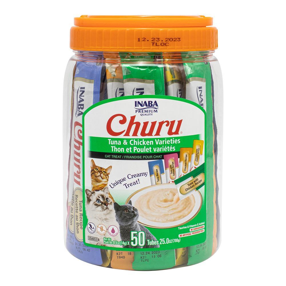 INABA / Cat food, Tuna and chicken varieties flavor treats, 50 pcs - 1