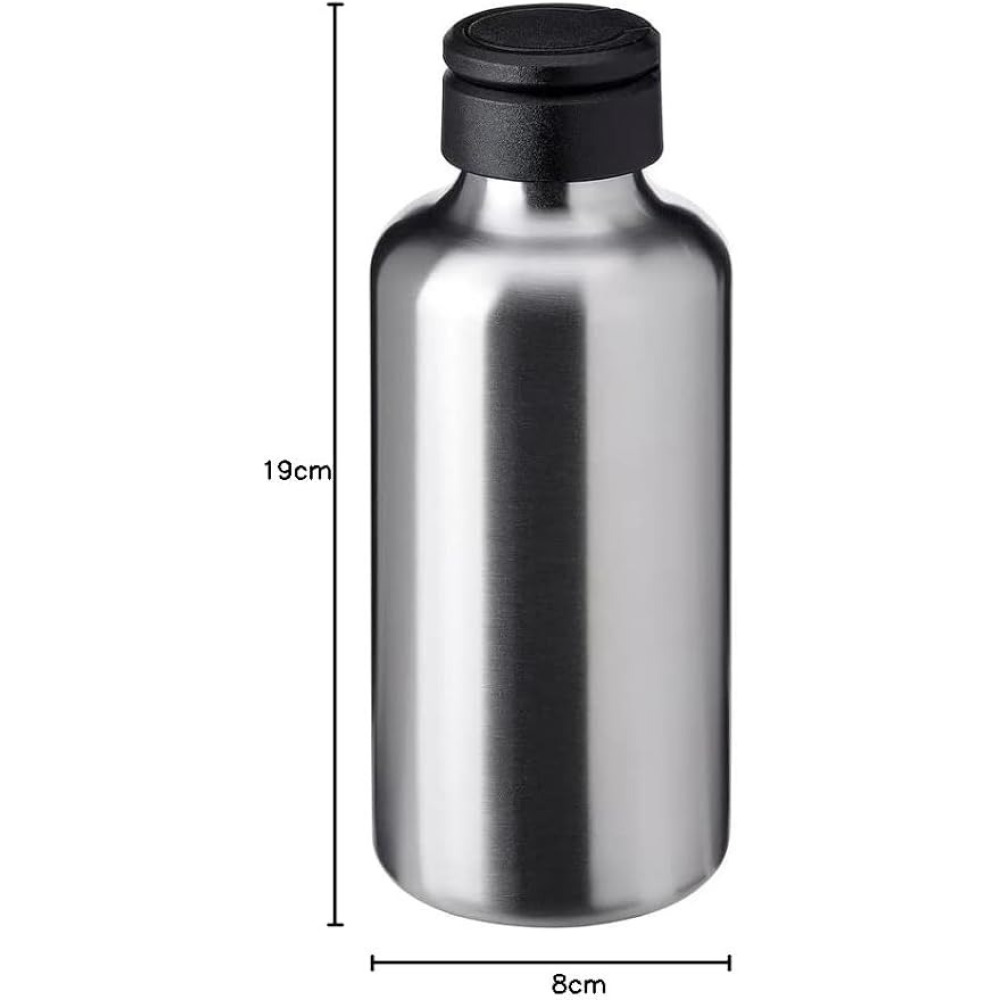 Ikea ENKELSPÅRIG Stainless Steel Water Bottle, Black-0.7L - 6