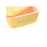 Polarbox Classic Cooler Box with Leather Strap,  Yellow - Cyan Rigid Thermal Insulated Ice for Beach, Picnic Party, 12L - 4 miniature