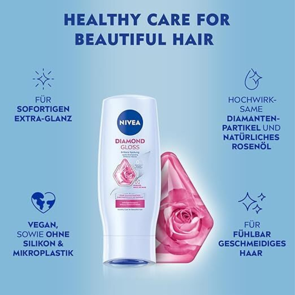 NIVEA, Conditioner, Diamond gloss and PH balance,  200 ml - 2