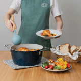 Cosmic Cookware Cosmo Non-Stick Casserole: Glass Lid & Ceramic Coating with Effortless Cooking - Navy Blue - 5 miniature