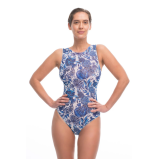 One-piece Sleeveless Swimsuit Pomegranate Blue (S) - 1 miniature