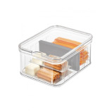 سلة المهملات الصغيرة المقسمة من Inter Design باللون الرمادي الشفاف - 5 miniature