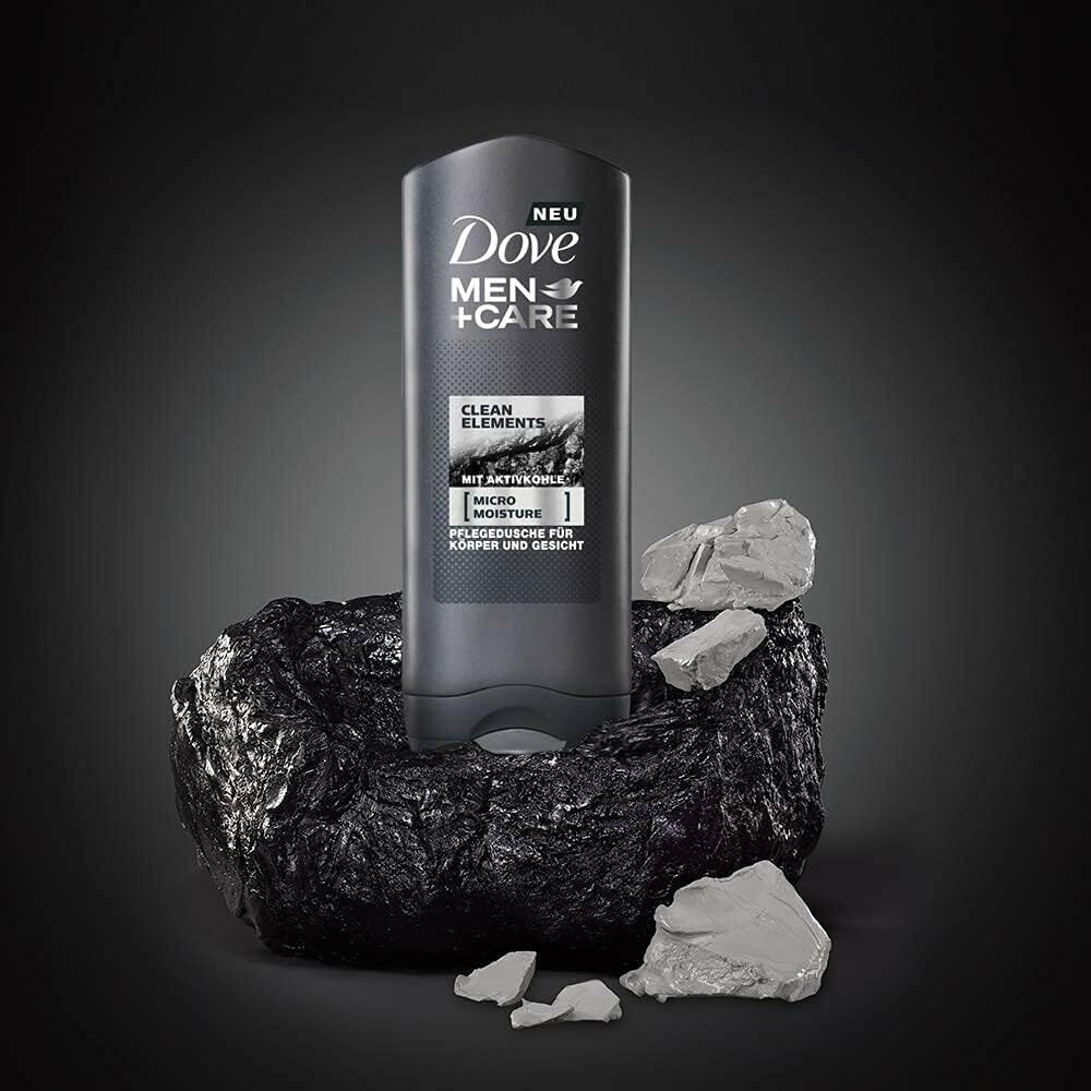 Dove, Body Wash Mens, Charcoal & Clay, 400Ml - 2