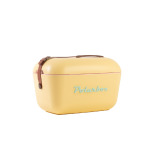 Polarbox Classic Cooler Box with Leather Strap,  Yellow - Cyan Rigid Thermal Insulated Ice for Beach, Picnic Party, 12L - 1 miniature
