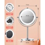 Benbilry Lighted Makeup Vanity Mirror with Lights and Magnification - 6 miniature
