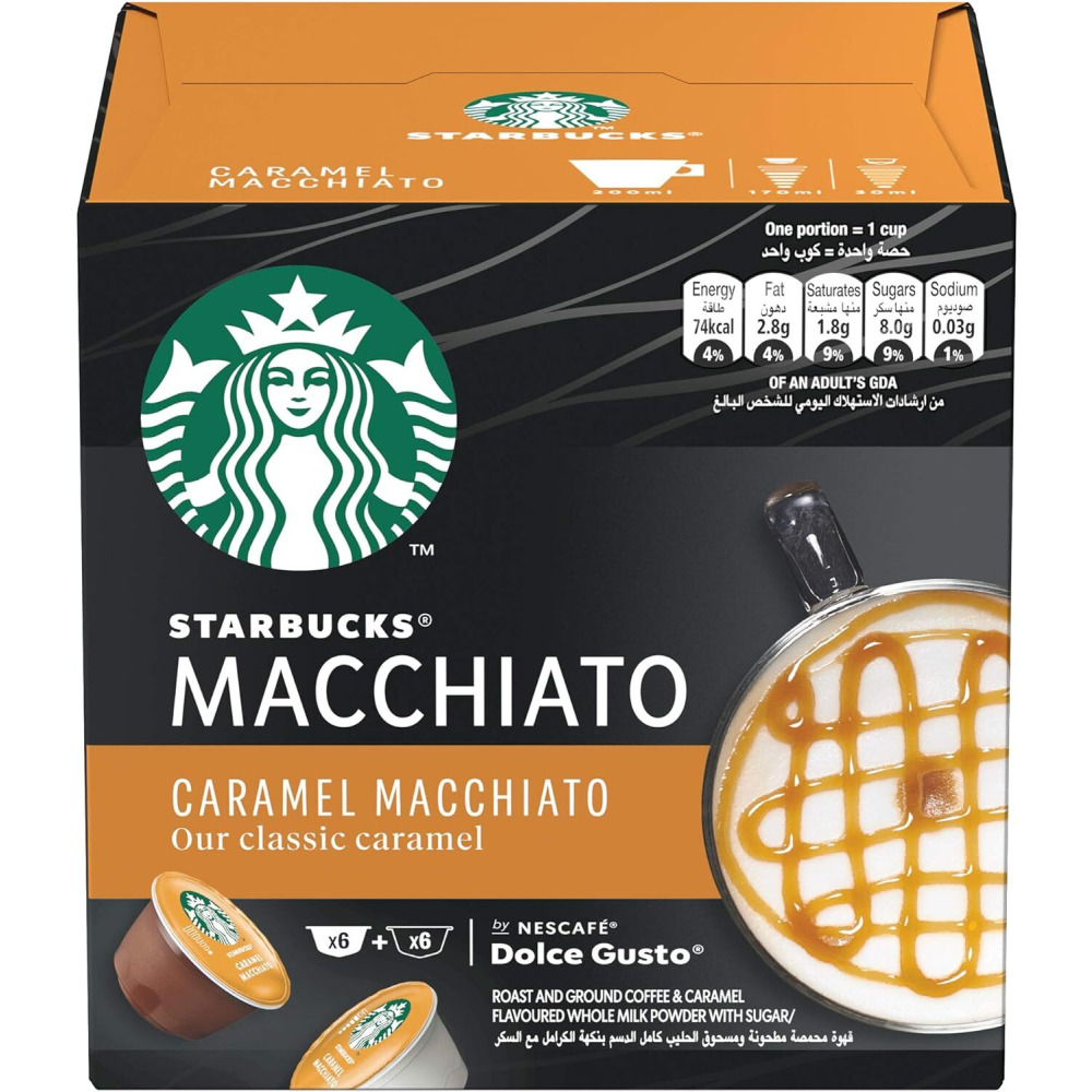 Starbucks Карамель Маккиато Nescafe Dolce Gusto 12 Капсул 127,8Г - 1