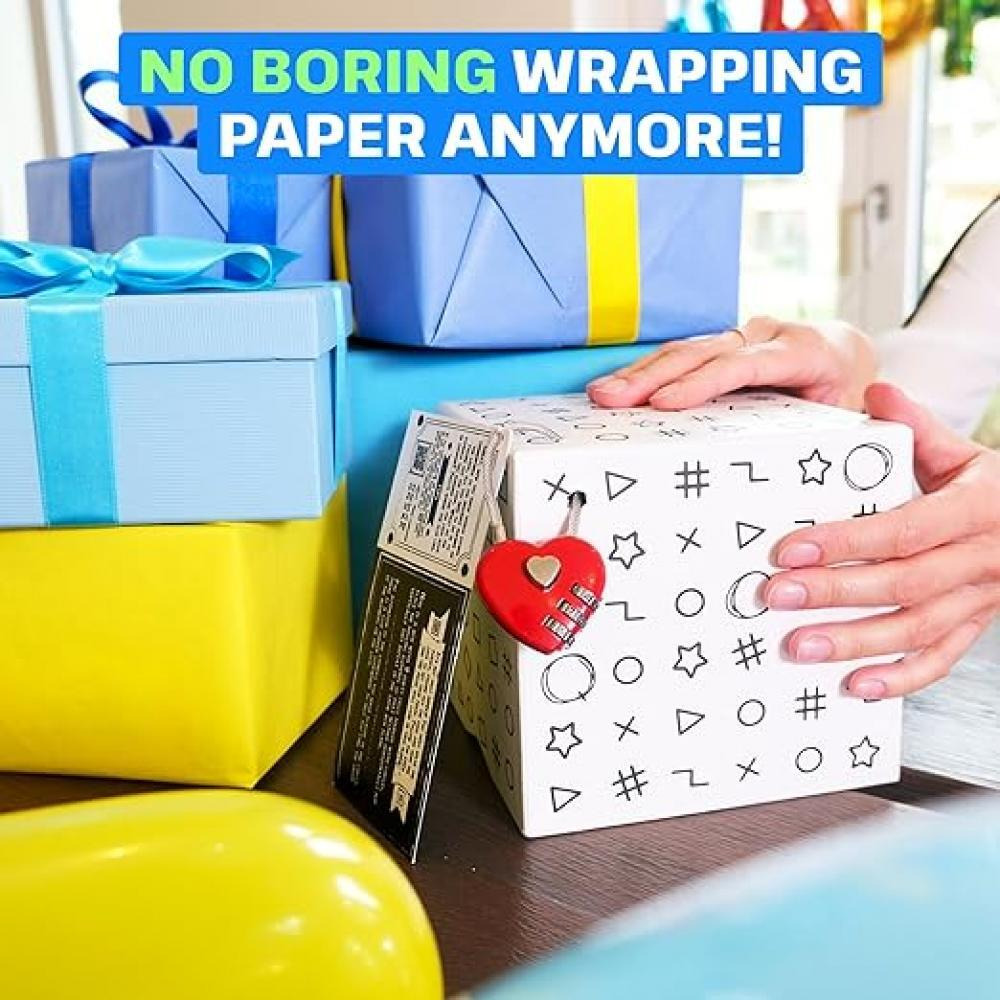 ESC WELT Mystery Birthday Gift Box for Present - Holiday Diwali Ramadan Decorative Small Paper Favor Box - Surprise Party Box for Sweets, Treats, Cand - 6