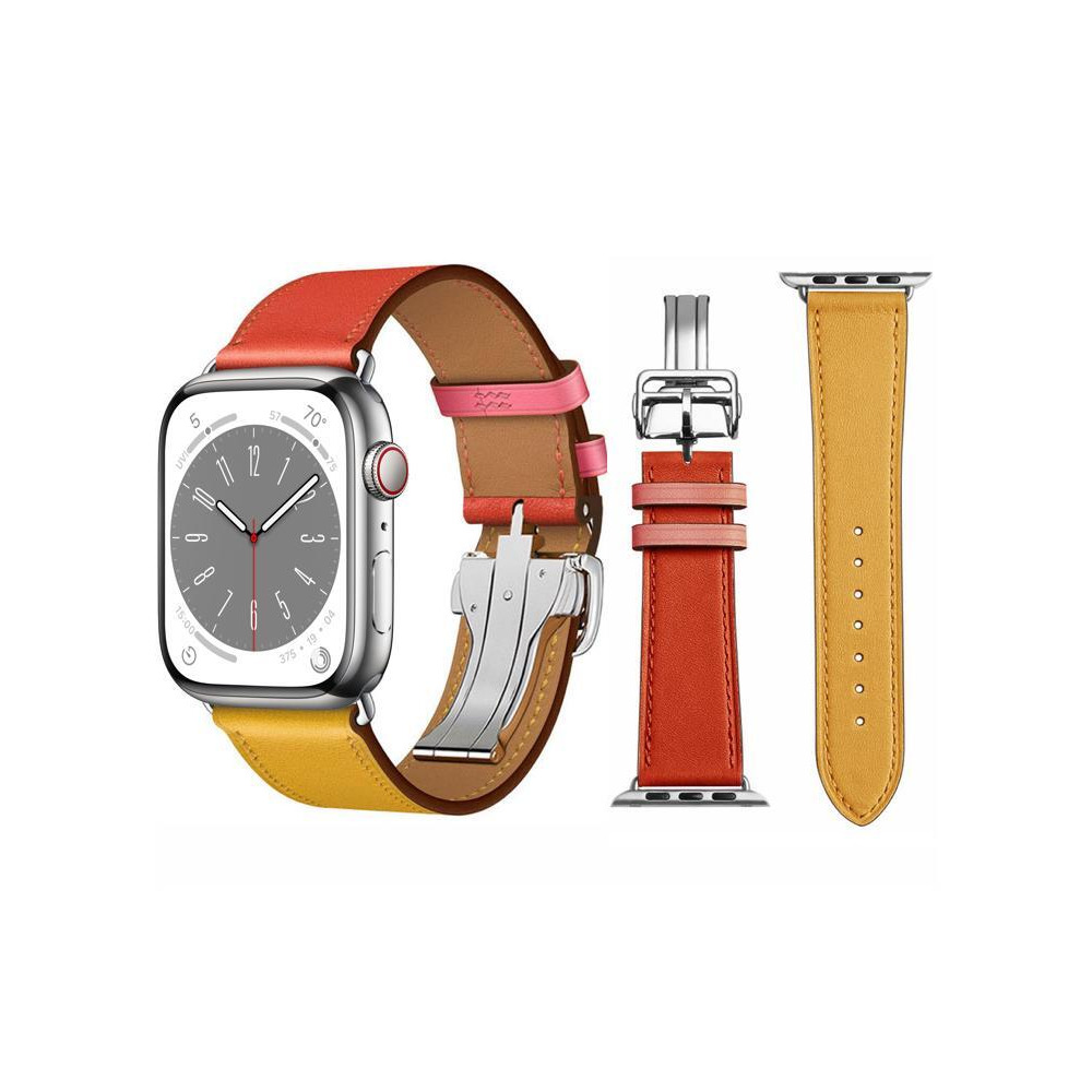 Perfii Supreme Folding Leather Replacement Band For Apple Watch 49/45/44/42mm Series Ultra/8/7/6/5/4/SE - 1