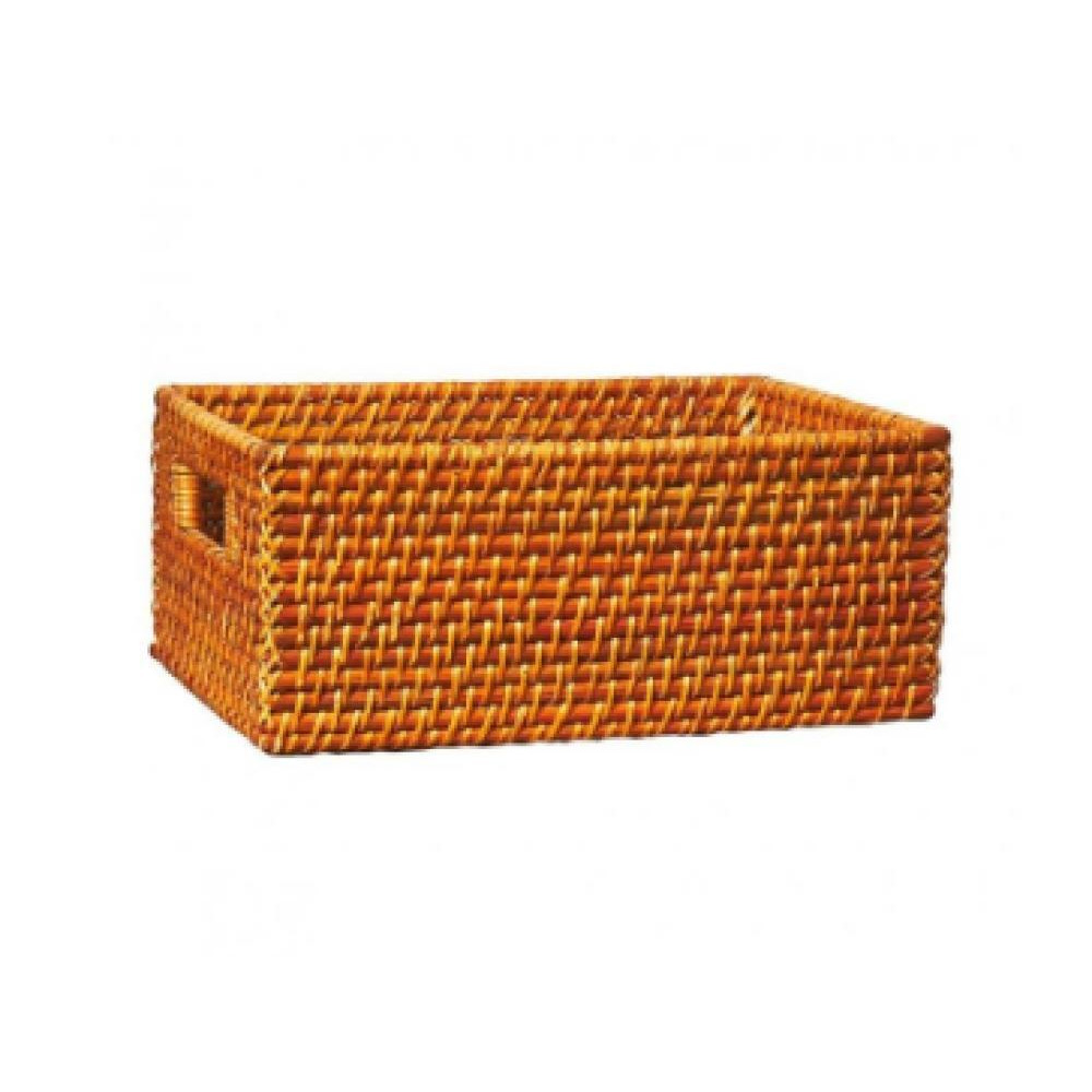 Homesmiths Copper Rattan Storage Bins With Handles Medium - 1