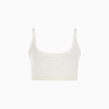 KNTLGY Tennis Look White Knitted Crop Tank Top, L - 3 miniature