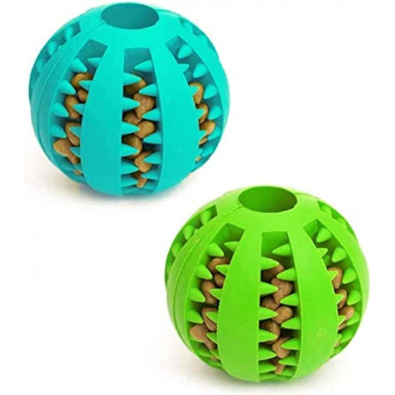 Buy HotsUAE Dog toy ball Nontoxic Bite resistant Food treat feeder IQ training Assorted 7 cm in Dubai UAE WEE 00028088