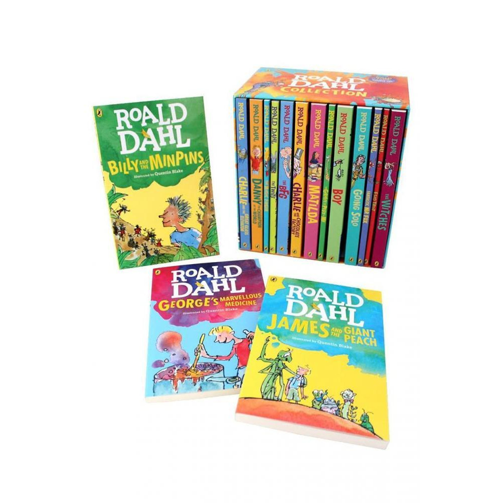 Roald Dahl Collection 16 Paperback Books Classic Kids Gift Box Stories - 3
