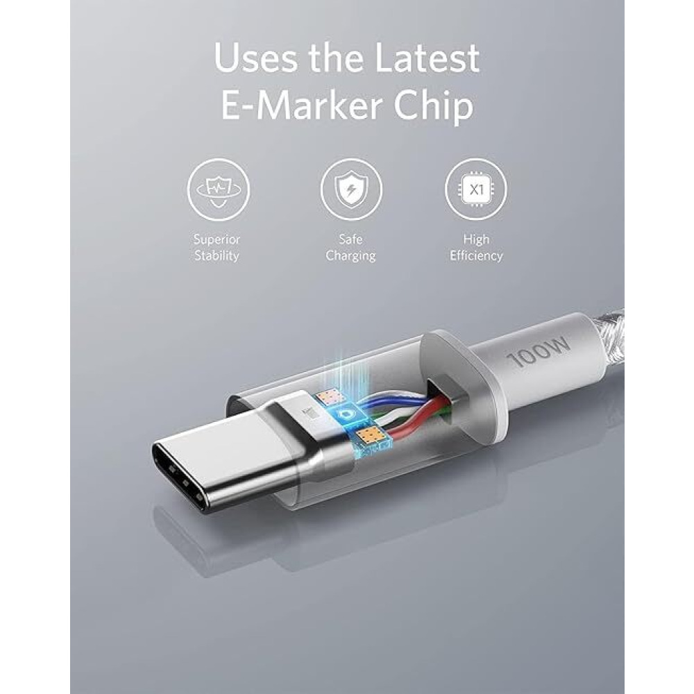 Anker, PowerLine III Flow USB-C to Lightning Cable, 0.9 m, White - 3