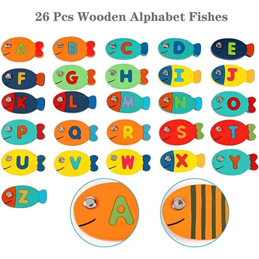 ICDOT / Wooden fishing game toy, 2-4 years - 2