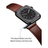 سوار بديل من الجلد الطبيعي لساعة Apple مقاس 41/40/38 ملم من السلسلة 8/7/6/5/4 / SE - 3 miniature