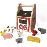 Toy BeginAgain Barnyarn shape sorter - 3 miniature