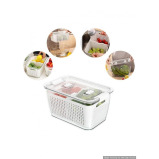 حاوية تخزين ثلاجة متوسطة الحجم من هومسميث مع سلة فواكه ذات طبقة مزدوجة - 5 miniature